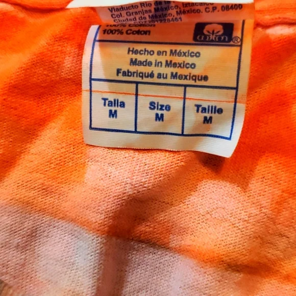 Bahamas Tie-Dye Kids T-Shirt - Orange, Pink, Blue-Size Medium - Picture 4 of 4